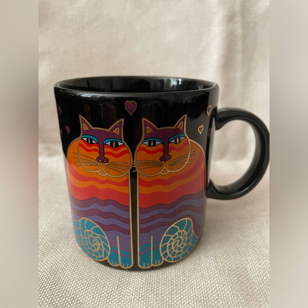 Laurel Burch Rainbow Cat Coffee Mug